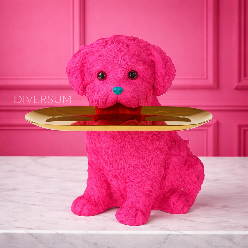 Rosa Hund med brett Werns - Diversum